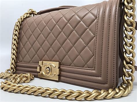 light beige chanel boy bag|chanel black boyfriend bag.